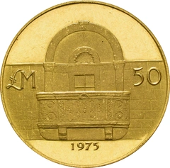 1975 Maltese Stone Balcony £50 Gold Proof Coin