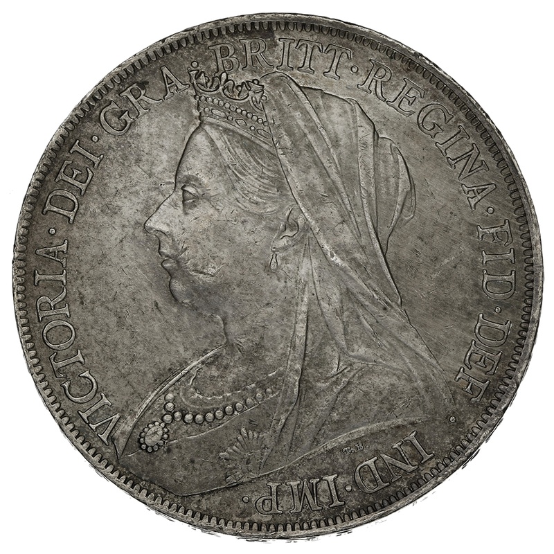 1900 Silver Crown Coin Queen Victoria LXIV
