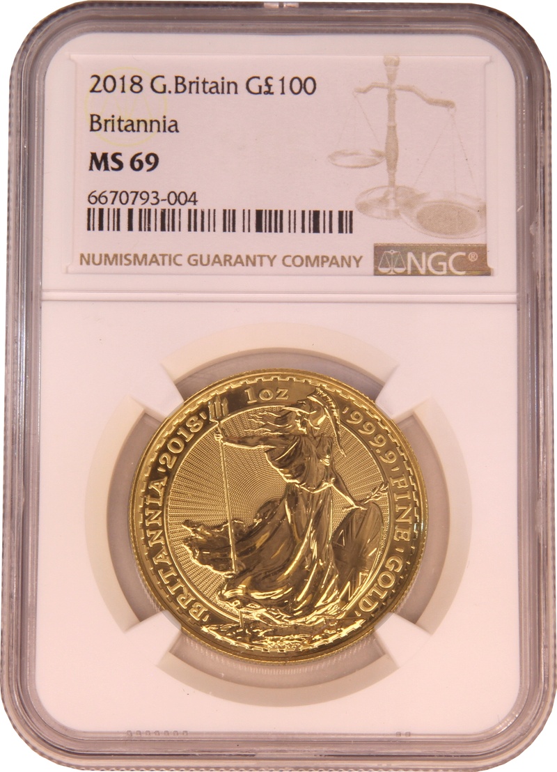2018 Gold Britannia Coin 1oz NGC MS69