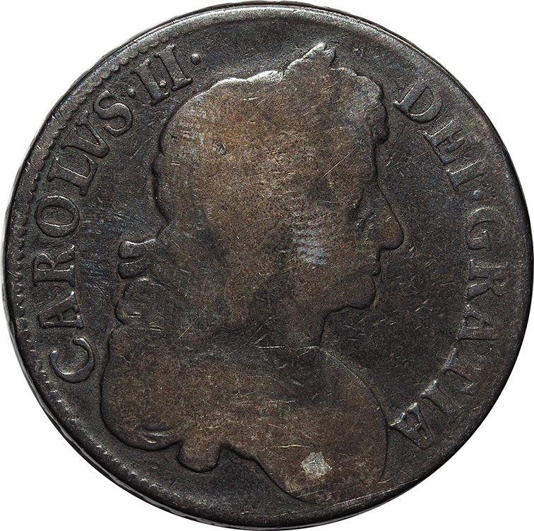 1677 Silver Crown Coin Charles II