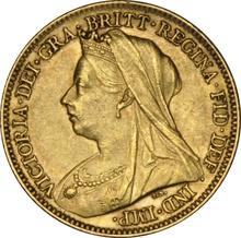 1899 Gold Half Sovereign Queen Victoria Veiled Head NGC AU55