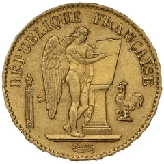 1886 French 20 Francs Gold Coin Guardian Angel A