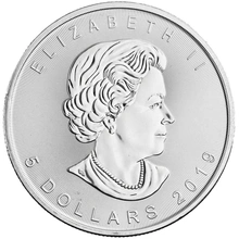 2019 Canadian Silver Maple Leaf Coin 1oz