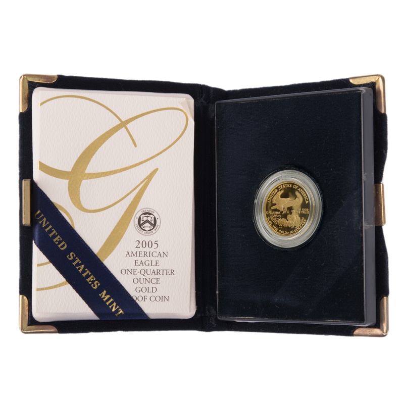 2005 Proof Quarter Ounce Eagle Gold Coin Boxed