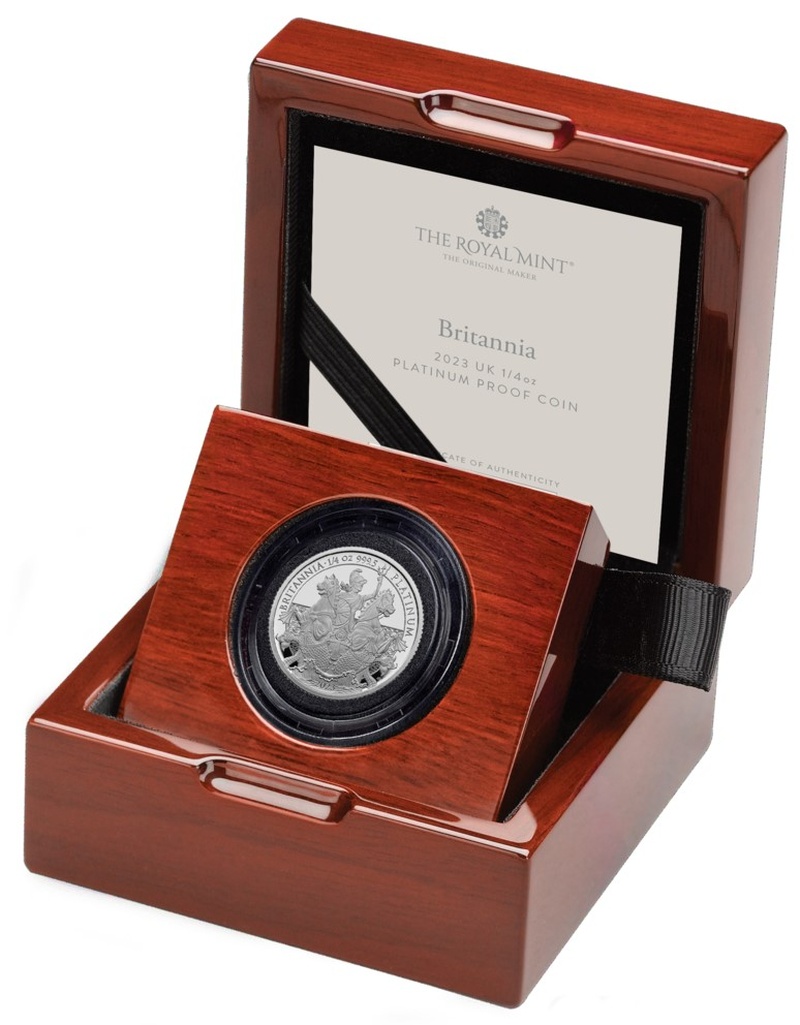 2023 Proof 1/4oz Platinum Britannia Coin Boxed