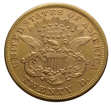 1869 $20 Gold Coin Double Eagle Liberty Head San Francisco