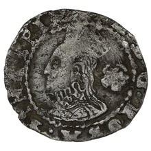 1575 Silver Three Farthings Coin Elizabeth I Eglantine
