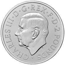 Tube of 25 2025 Britannia One Ounce Silver Coins