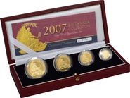 2007 Proof Britannia Gold 4-Coin Set Boxed