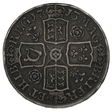 1713 Silver Crown Coin Queen Anne Milled Crown Post Union