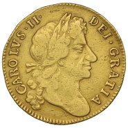 1677 Gold Guinea Coin Charles II
