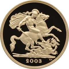 2003 Proof Gold £5 Coin Quintuple Sovereign