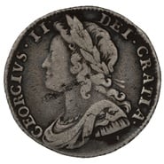 1732 Silver Sixpence Coin George II 