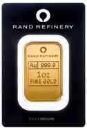 Rand Refinery 1oz Gold Bar Minted
