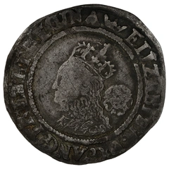 1569 Silver Sixpence Coin Queen Elizabeth I Hammered Coronet