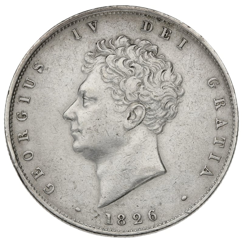1826 Silver Half Crown Coin George IV