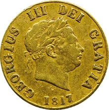 1817 Gold Half Sovereign George III