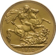 1912 Gold Sovereign Coin George V