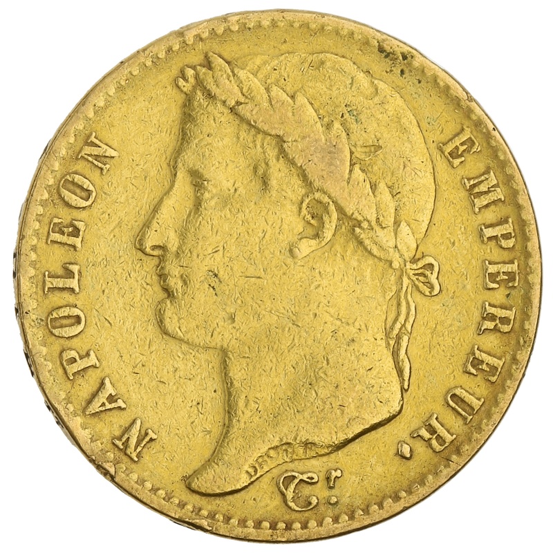 1815 French 20 Francs Gold Coin Napoleon I Laureate Head A
