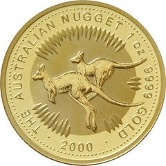 2000 Australian Kangaroo Gold Nugget Coin 1oz