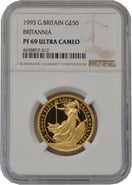 1993 Proof 1/2oz Gold Britannia Coin NGC PF69