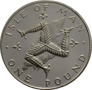 Isle Of Man One Pound Proof Platinum Coin Triskellion on Island