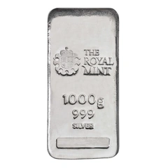 Second Hand 1kg Silver Bar Royal Mint