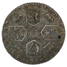 1787 Silver Sixpence Coin George III 