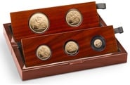2014 Proof Gold Sovereign 5 Coin Set Boxed