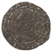 1573 Silver Three Halfpence Elizabeth I Acorn