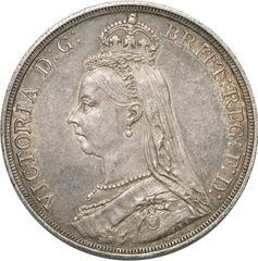 Silver Crown Coin Queen Victoria Jubilee Head Extremely Fine