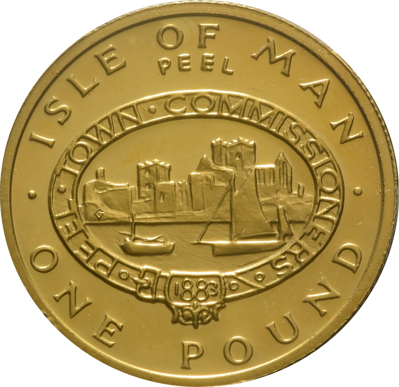 1983 Proof Isle of Man £1 Gold Coin Manx Town Series Peel