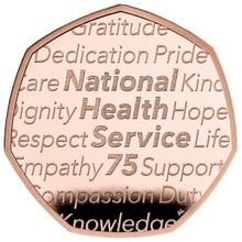 2023 Proof 50p Gold Coin 75 Years of the NHS Boxed