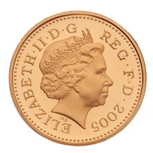 2005 Proof Gold £1 Pound Coin Menai Bridge