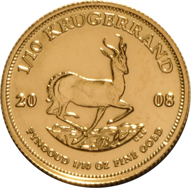2008 1/10oz Krugerrand Gold Coin