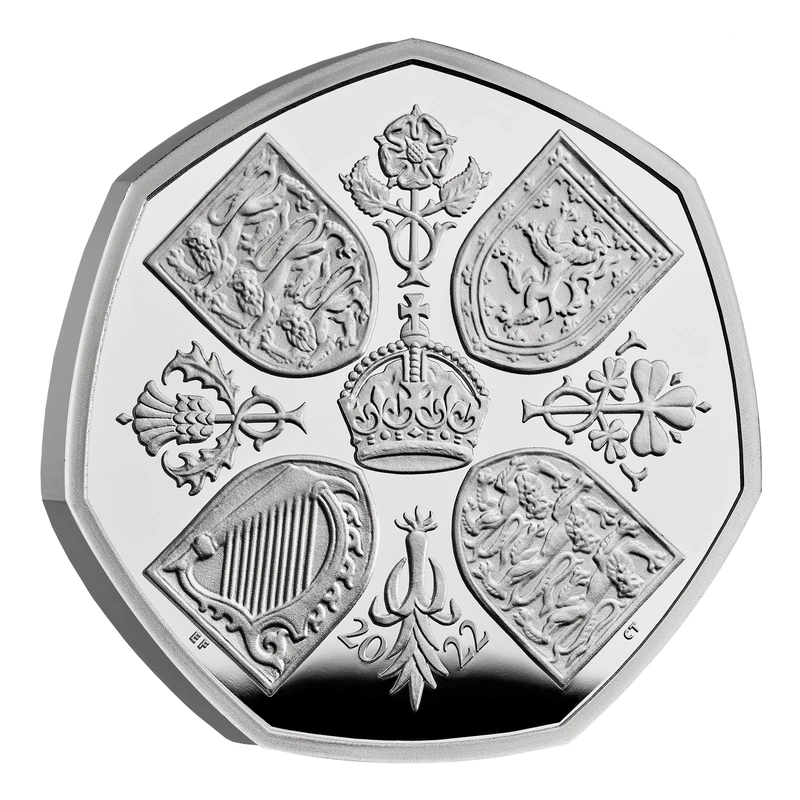 2022 Proof 50p Silver Coin Her Majesty Queen Elizabeth II Memorial Boxed