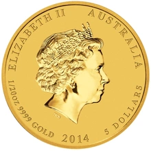 2014 Year of the Horse Gold Coin 1/20oz Perth Mint Australian Lunar Series
