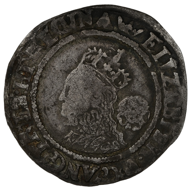 1569 Silver Sixpence Coin Queen Elizabeth I Hammered Coronet