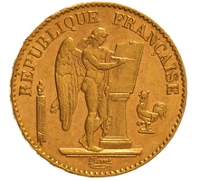 1891 French 20 Francs Gold Coin Guardian Angel A