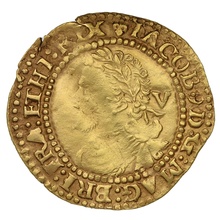 1604-5 James I Gold Quarter Laurel mm Lis