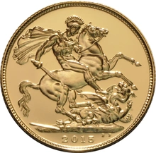 2015 Gold Sovereign Coin Brilliant Uncirculated