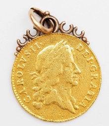 1665 Gold Guinea Coin Charles II