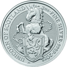2018 2oz Unicorn of Scotland Silver Coin Queen's Beasts