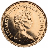 Half Sovereign Elizabeth II Decimal Head 1980 - 1984
