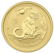 2016 Year of the Monkey Gold Coin 1/4oz Perth Mint Australian Lunar Series