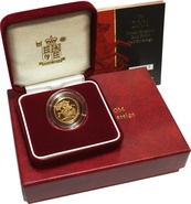 2001 Gold Proof Half-Sovereign Boxed