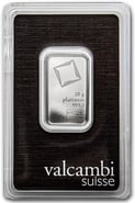 20g Platinum Bar Valcambi Minted