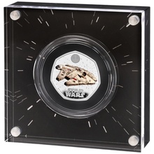 2024 50p Millennium Falcon Star Wars Proof Silver Coin Boxed