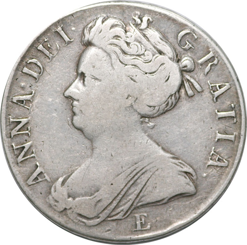 1707 Silver Crown Coin Queen Anne Nice Fine