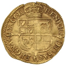 1604-5 James I Gold Quarter Laurel mm Lis